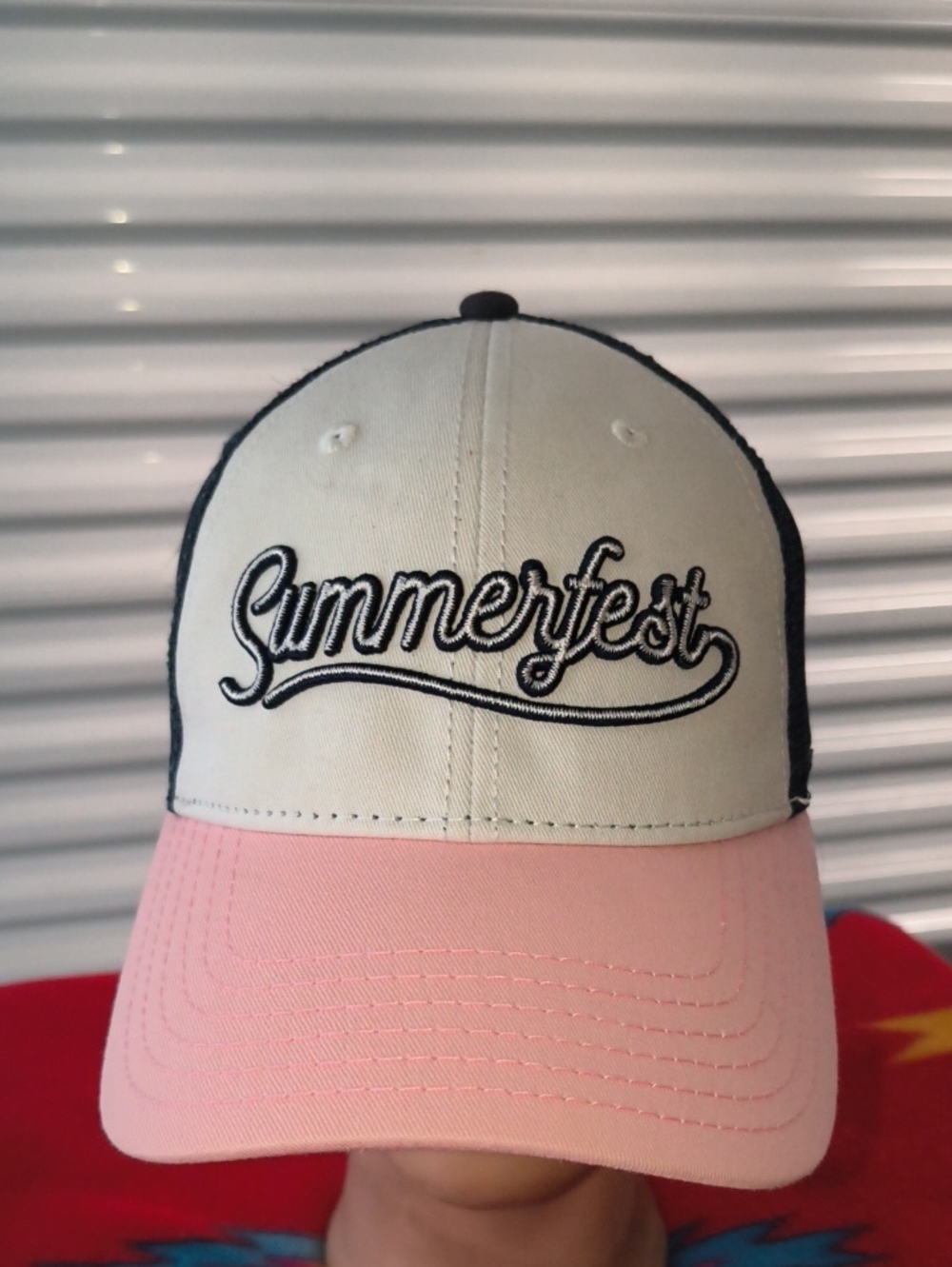 Summerfest Embroidered Logo Trucker Mesh Snapback Hat Cap OSFM